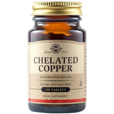 Cupru chelat 2.5mg, 100 tablete, Solgar