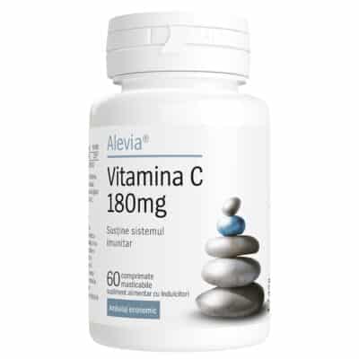 Vitamina C, 180 mg, 60 comprimate masticabile, Alevia Vitamina C, 180 mg, 60 comprimate masticabile, Alevia
