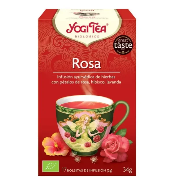 Ceai bio de Trandafiri, 17 pliculețe, 34g, Yogi Tea