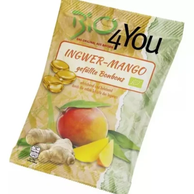 Dropsuri bio cu ghimbir și mango, 75g, Bio 4 You