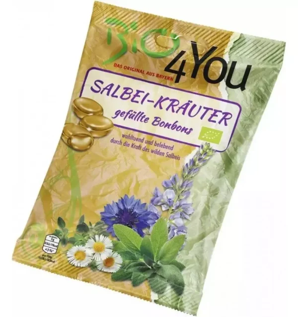 Dropsuri bio cu salvie și plante medicinale, 75g, Bio 4 You