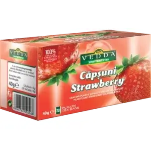 Ceai de căpșuni, 20 plicuri, Vedda