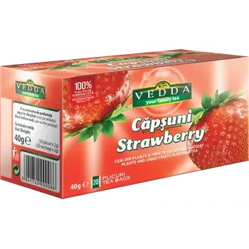 Ceai de căpșuni, 20 plicuri, Vedda