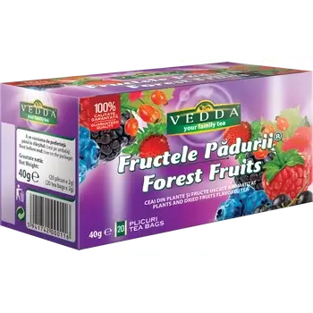 Ceai din fructe de pădure, 20 plicuri, Vedda