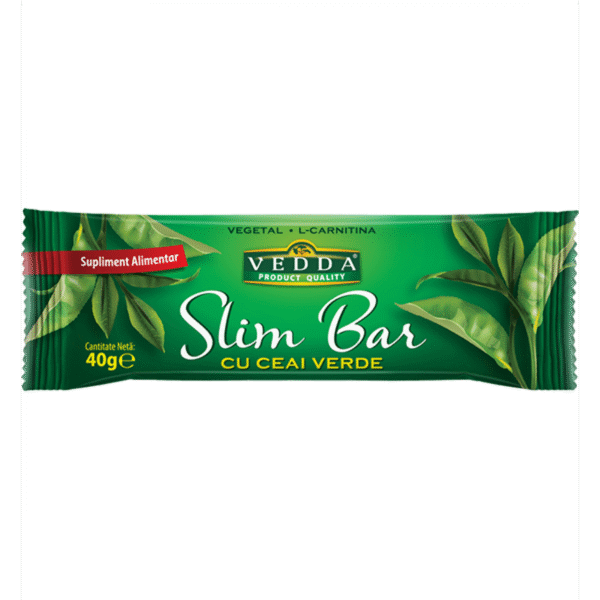 Baton slim bar cu ceai verde, 40gr, Vedda