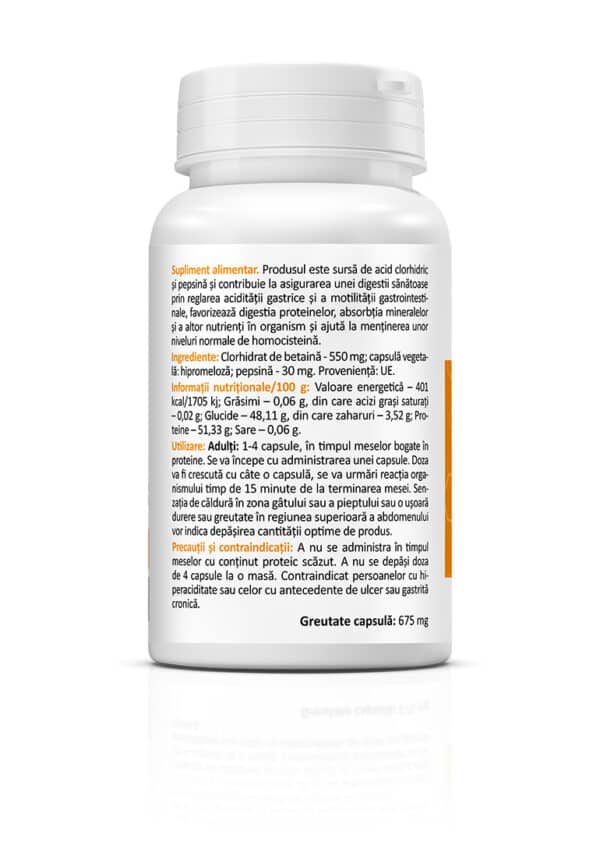 5941872401081-1 Betaine HCL & Pepsin 580 mg, 60 capsule, Zenyth