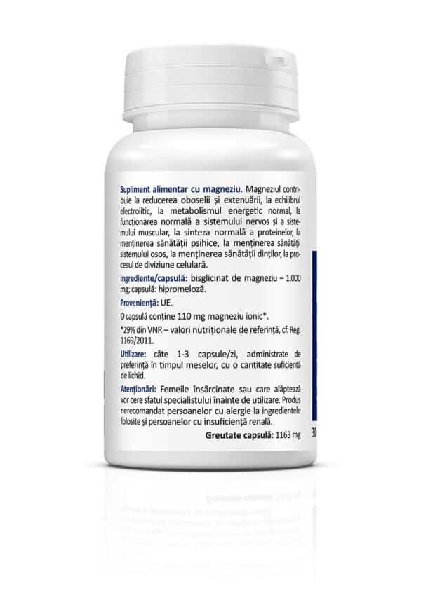 Bisglicinat de magneziu, 1000 mg, 30 capsule, Zenyth