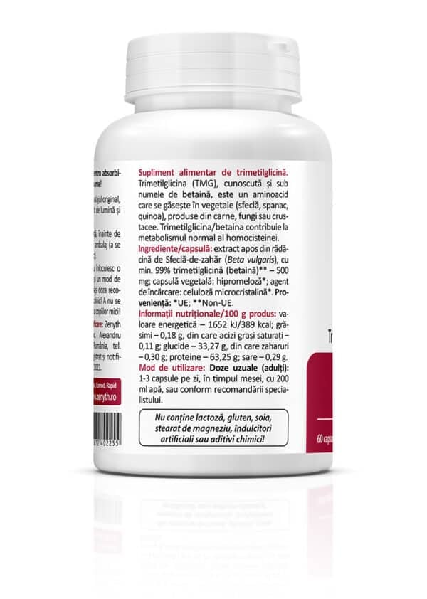 5941872402255-1 TMG 500 mg, 60 capsule, Zenyth