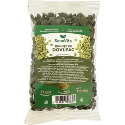 5941882801895 Miez de semințe de dovleac, 100 g, Sanovita