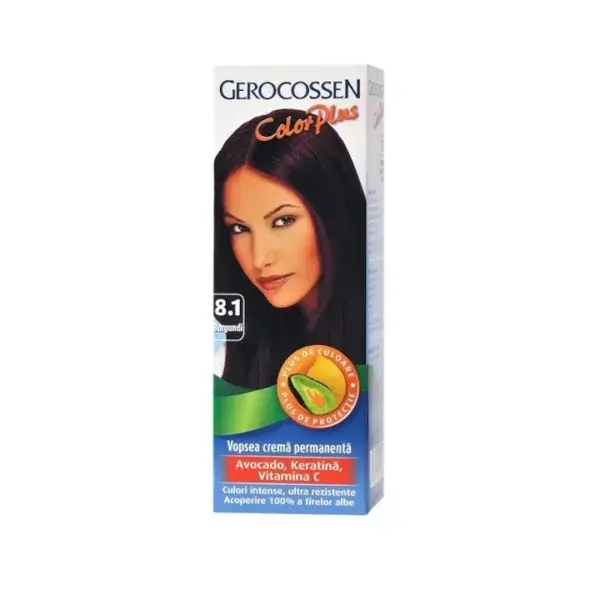 Vopsea Color Plus, nr. 8.1, Burgundi, 50 g, Gerocossen