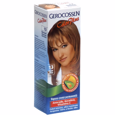 Vopsea Color Plus, nr. 13, Blond Alună, 50 g, Gerocossen