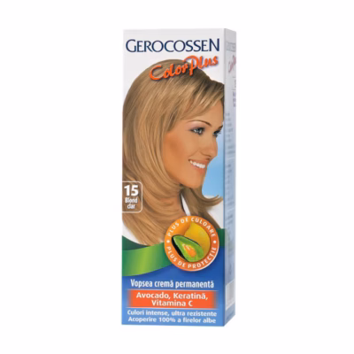 Vopsea Color Plus, nr. 15, Blond clar, 50 g, Gerocossen