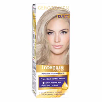 Vopsea de păr Intensse Color 15.4 Blond Perlă, 50 ml, Gerocossen