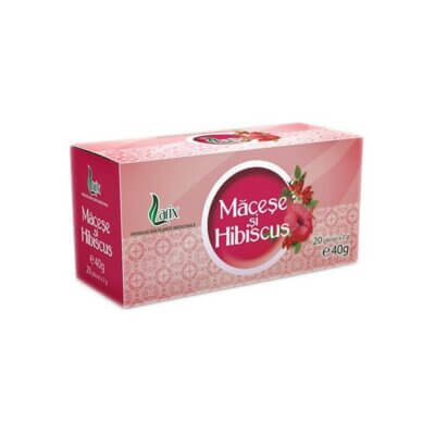 Ceai de Măceșe cu Hibiscus, 20 plicuri, Larix