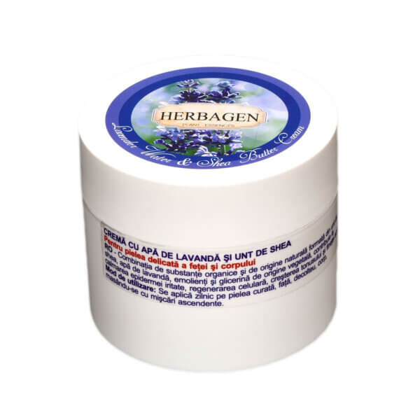 Cremă de corp cu apă de lavandă și unt de shea, 150 ml, Herbagen