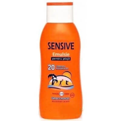 Emulsie pentru plajă cu extract de morcov SPF20, 250ml, Sensive