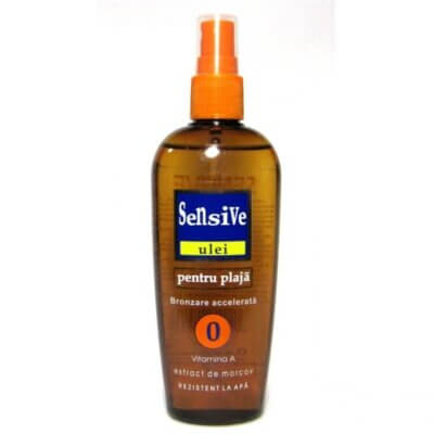 Ulei de bronzare accelerată SPF0 cu morcov, 150ml, Sensive