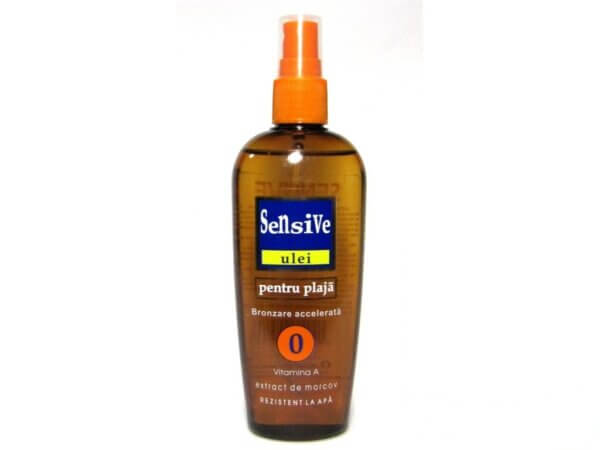 Ulei de bronzare accelerată SPF0 cu morcov, 150ml, Sensive
