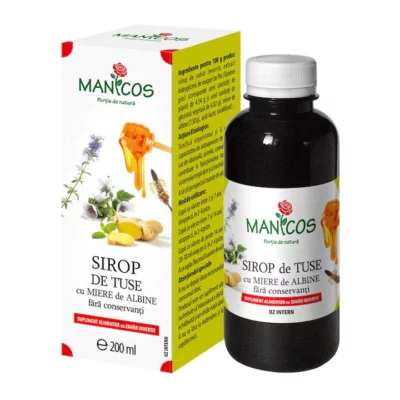 Sirop de tuse cu miere, 200 ml, Manicos