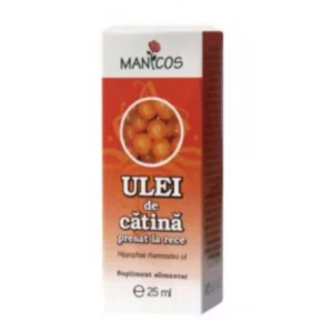 Ulei de cătină presat la rece, 25ml, Manicos