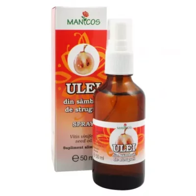 Ulei din sâmburi de struguri spray, 50 ml, Manicos