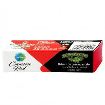 Balsam de buze nuanțator Crimson Red, 4.8 g, Verre de Nature