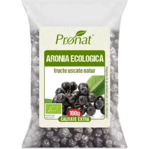 Fructe bio de aronia uscate, 100g, Pronat