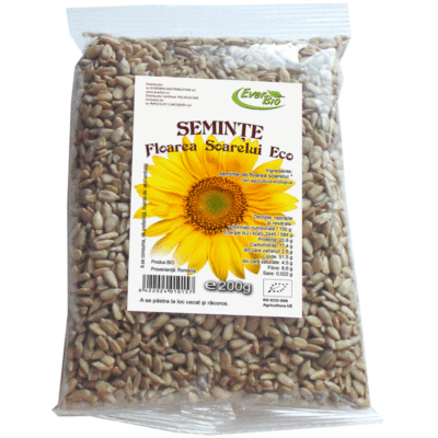 Semințe de floarea soarelui BIO, 200g, Everbio
