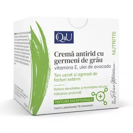 Cremă antirid cu germeni de grâu Nutritis Q4U, 50 ml, Tis Farmaceutic