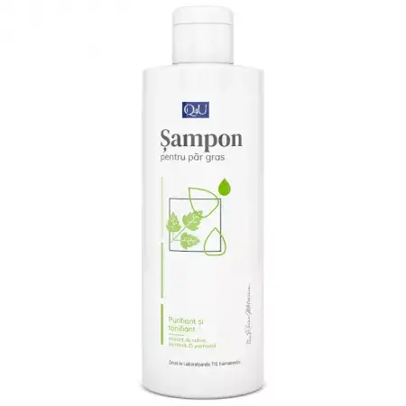 Șampon pentru păr gras cu urzică Q4U, 250 ml, Tis Farmaceutic