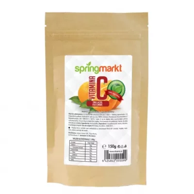 Vitamina C pulbere (acid ascorbic), 150 g, Springmarkt