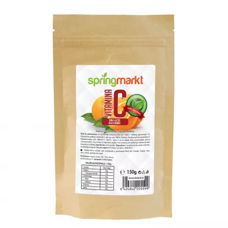 Vitamina C pulbere (acid ascorbic), 150 g, Springmarkt