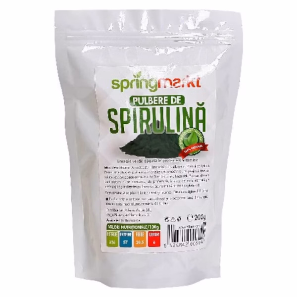 Spirulină Pulbere, 200 gr, Springmarkt