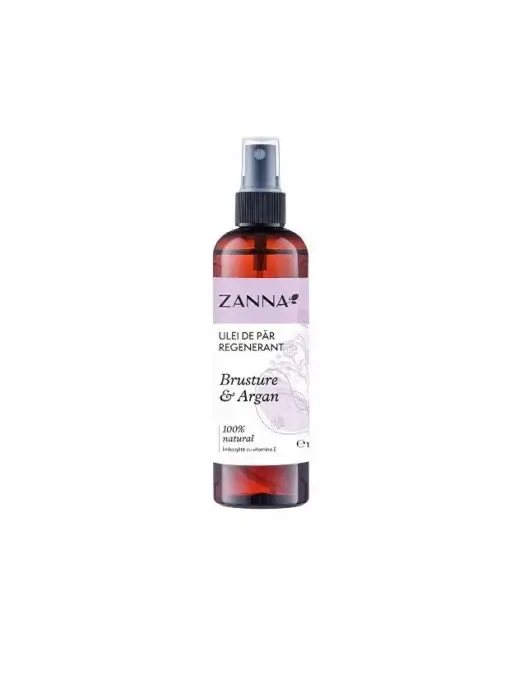 Ulei regenerant cu Brusture și Argan pentru păr, 150 ml, Zanna