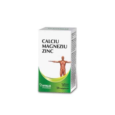 Calciu Magneziu Zinc, 50 comprimate, Vitalia Pharma