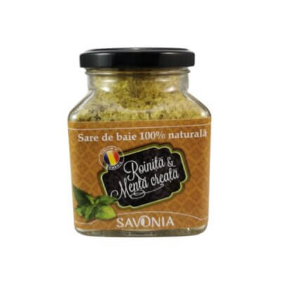 Sare de Baie cu Roiniță și Mentă Creață, 250g, Savonia