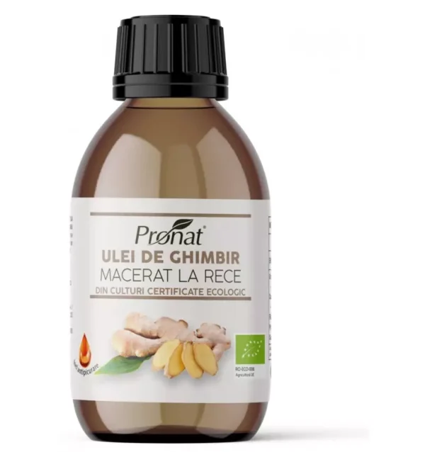 Ulei bio de ghimbir macerat la rece, 100ml, Pronat