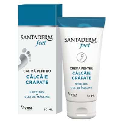 Cremă pentru călcâie crăpate Feet, 50 ml, Santaderm