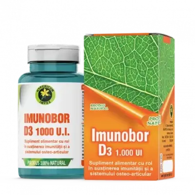 Imunobor D3 1000 UI, 60 capsule, Hypericum