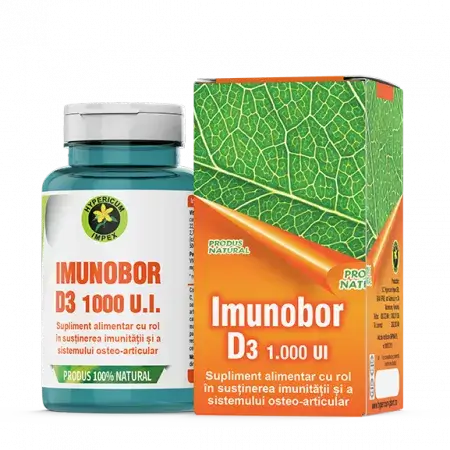 Imunobor D3 1000 UI, 60 capsule, Hypericum