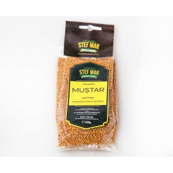 Muștar Boabe, 100g, Stef Mar