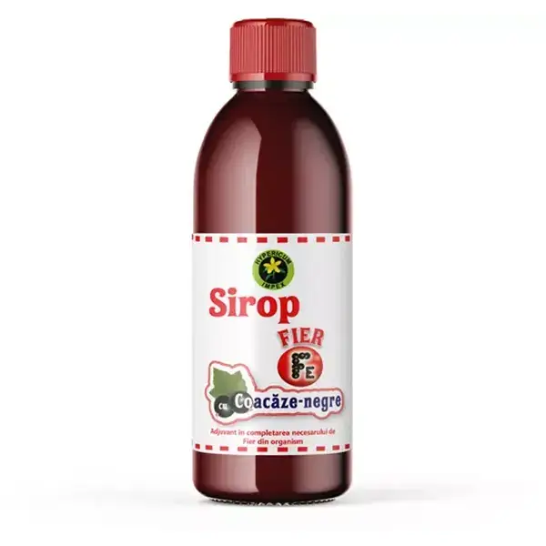 Sirop cu fier si coacaze negre 500ml Hypericum