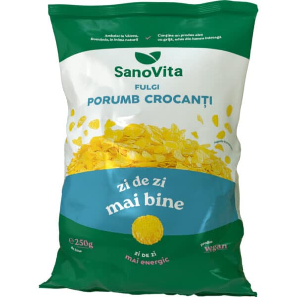 Fulgi de porumb crocanți, 250 g, Sanovita
