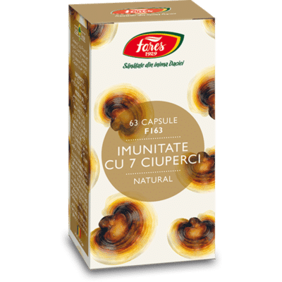 Imunitate cu 7 ciuperci F163, 63 capsule, Fares
