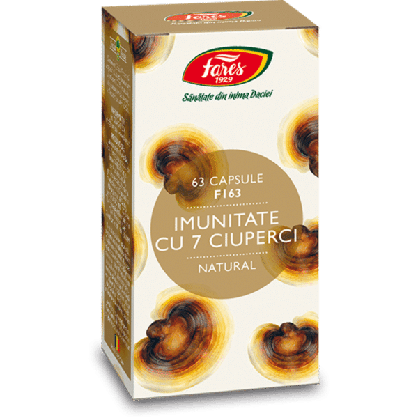 Imunitate cu 7 ciuperci F163, 63 capsule, Fares