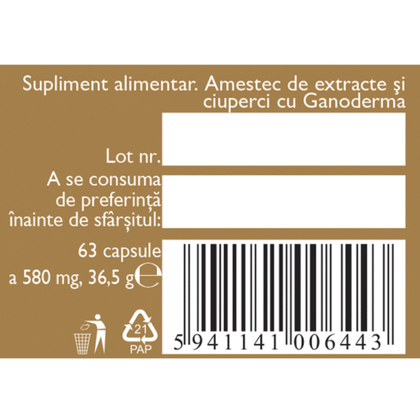 Imunitate cu 7 ciuperci F163, 63 capsule, Fares – imagine 4