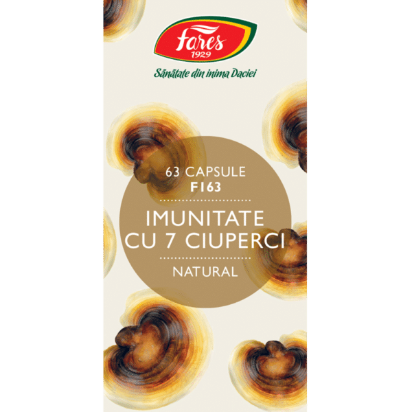 Imunitate cu 7 ciuperci F163, 63 capsule, Fares – imagine 5