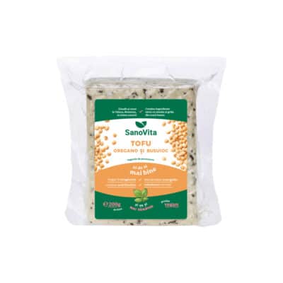 Tofu cu busuioc și oregano, 200g, Sanovita