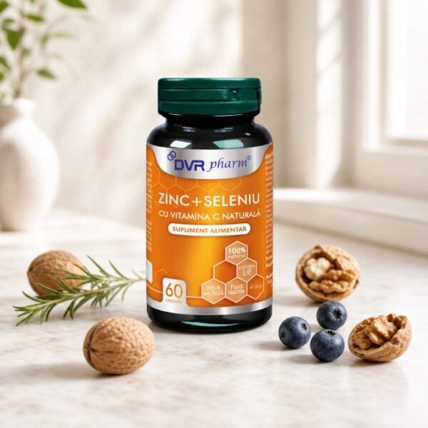 Zinc, seleniu cu vitamina C naturală, 60 capsule, DVR Pharm