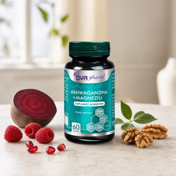 Ashwagandha + Magneziu, 60 capsule, DVR Pharm 2 Ashwagandha + Magneziu, 60 capsule, DVR Pharm